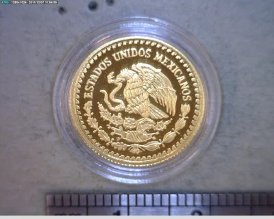 1/10 oz Libertad Oro 2010 · Inventario Banxico 22676 (anverso)