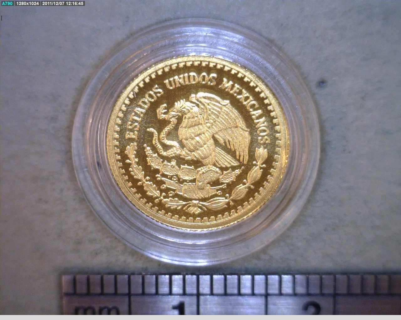 1/20 oz Libertad Oro 2010 (Espejo) · Inventario Banxico 22677 (anverso)