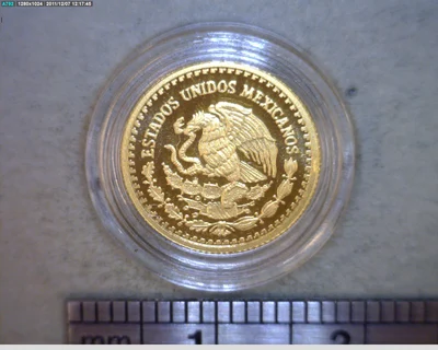1/20 oz Libertad Oro 2011 (Espejo) · Inventario Banxico 22690 (anverso)