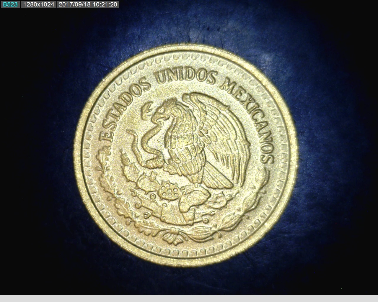1/10 oz Libertad Oro 2016 · Inventario Banxico 23934 (anverso)