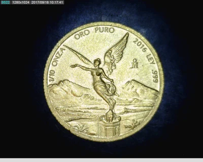 1/10 onza Libertad Oro 2016