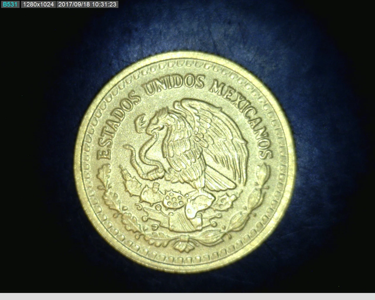 1/10 oz Libertad Oro 2017 · Inventario Banxico 23938 (anverso)