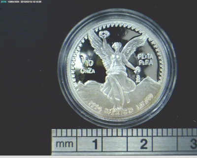 1/10 oz Libertad Plata 1994 · Inventario Banxico 17834 (reverso)