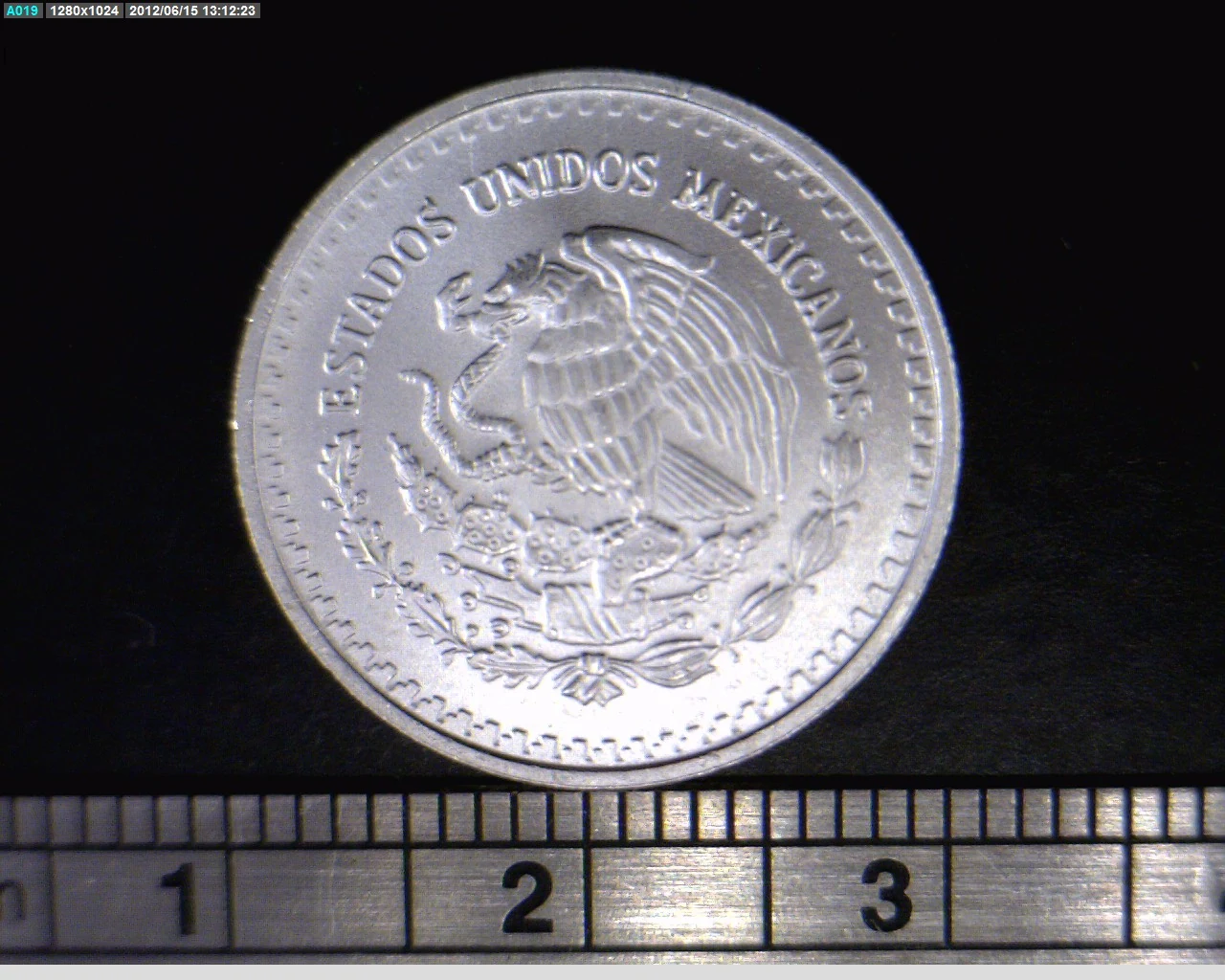 1/10 oz Libertad Plata 1996 · Inventario Banxico 19216 (anverso)