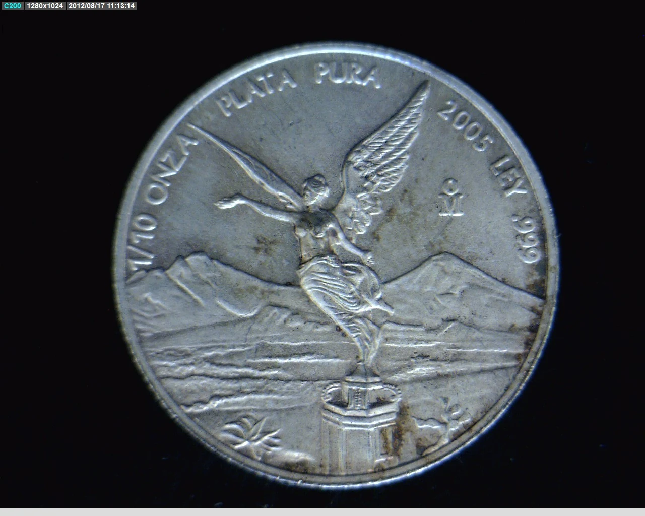 1/10 Onza Libertad Plata 2005 · Reverso