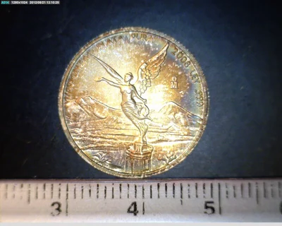 1/10 Onza Libertad Plata 2008 · Reverso