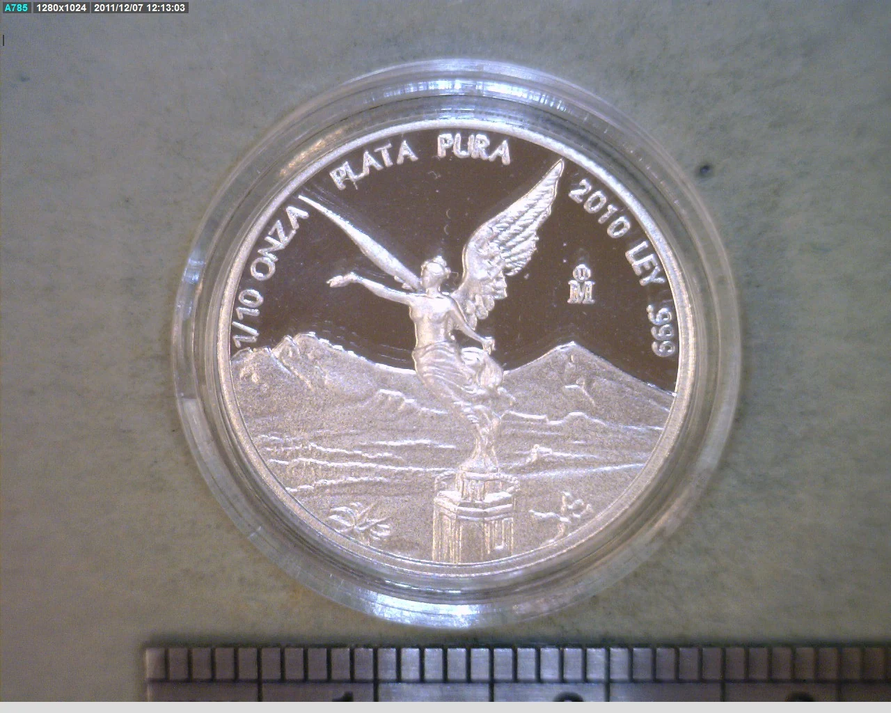 1/10 Onza Libertad Plata 2010 Proof · Reverso