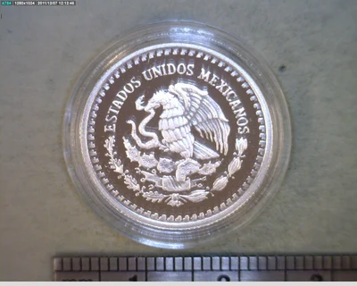 1/10 oz Libertad Plata 2010 · Inventario Banxico 22684 (anverso)