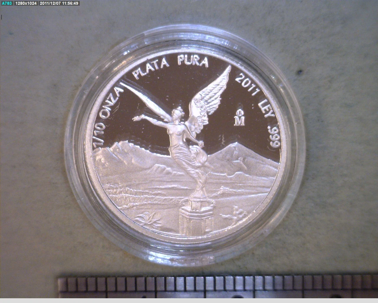 1/10 onza Libertad Plata 2011 · Reverso