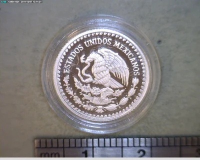 1/10 oz Libertad Plata 2011 · Inventario Banxico 22701 (anverso)