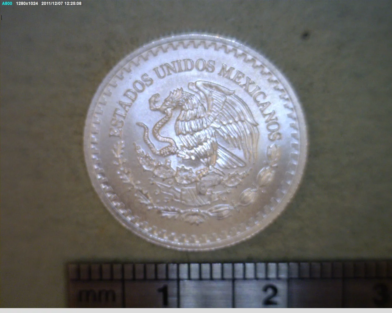 1/10 oz Libertad Plata 2011 · Inventario Banxico 22706 (anverso)