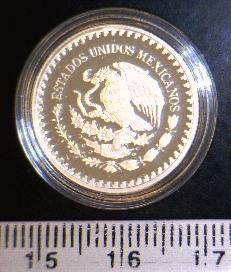 1/10 oz Libertad Plata 2015 · Inventario Banxico 23715 (anverso)