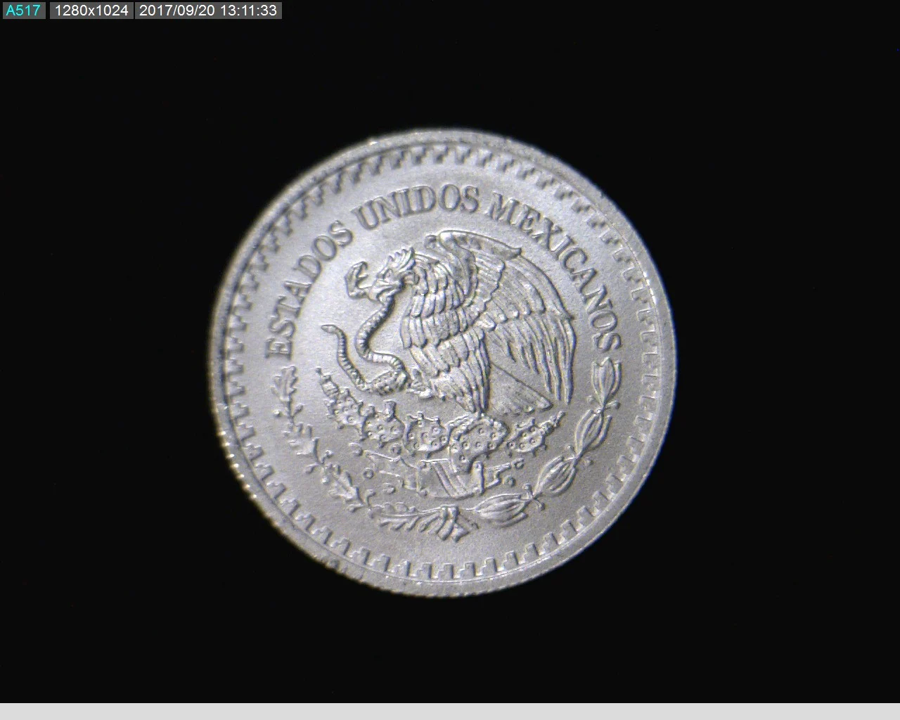 1/10 oz Libertad Plata 2017 · Inventario Banxico 23907 (anverso)