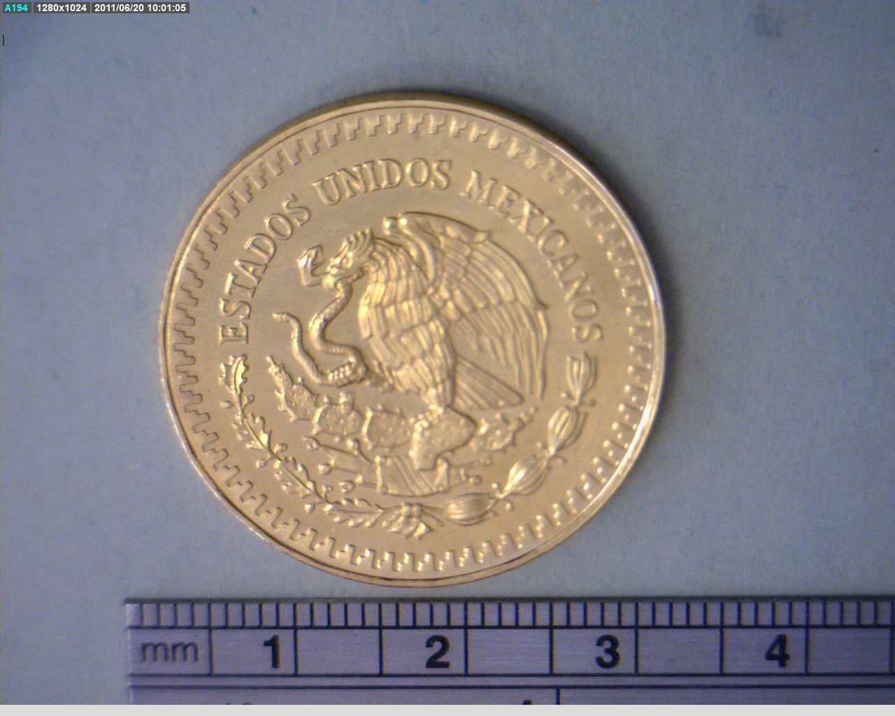 1/2 oz Libertad Oro 1982 · Inventario Banxico 16116 (anverso)