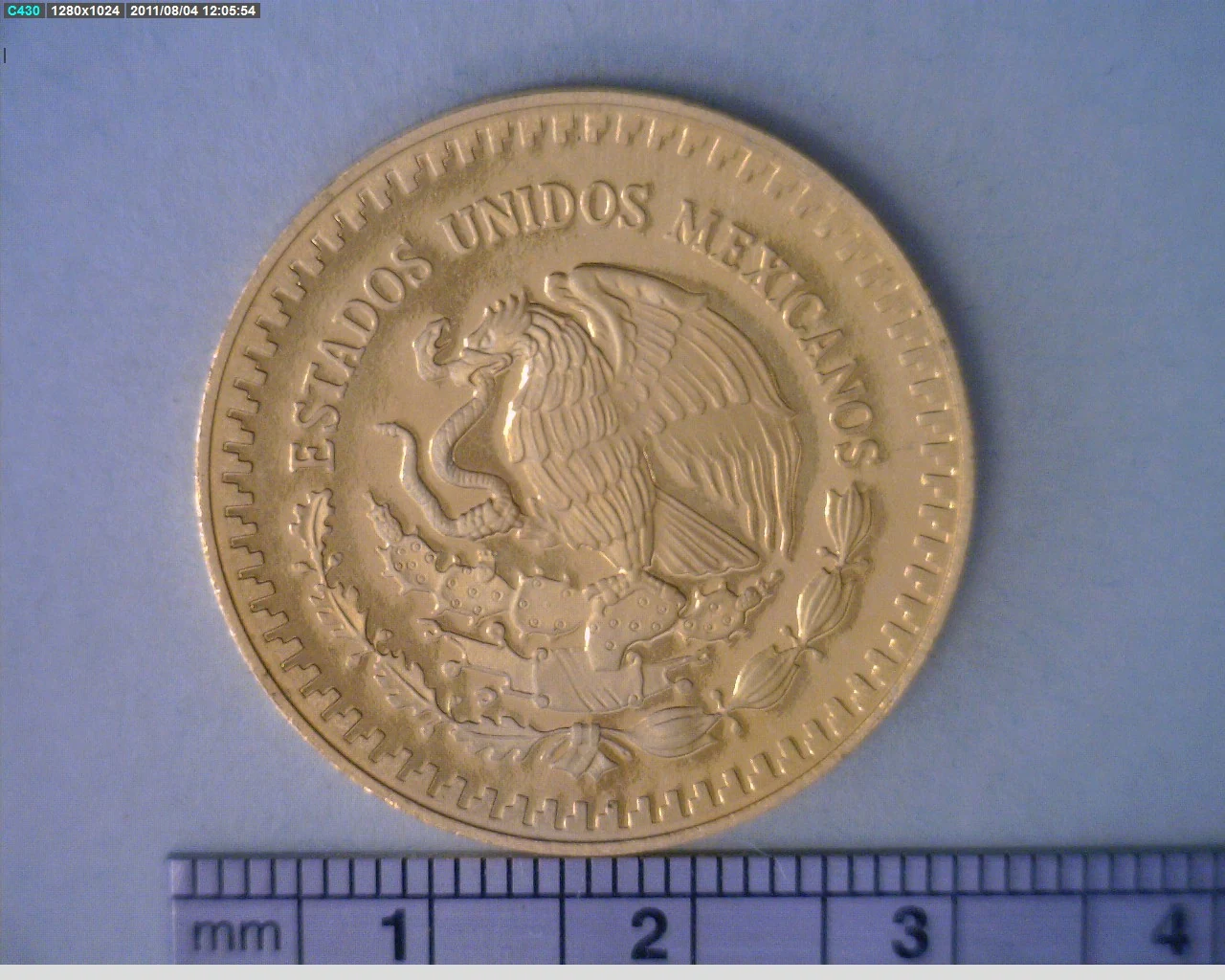1/2 oz Libertad Oro 1983 · Inventario Banxico 16559 (anverso)