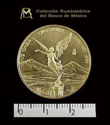 1/2 Onza Libertad Oro 2002 · Reverso