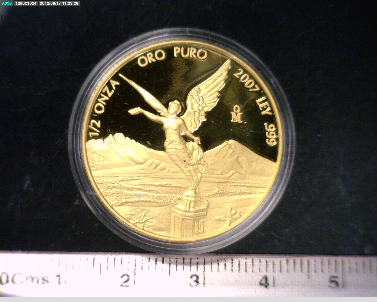 1/2 Onza Libertad Oro 2007 Proof · Reverso