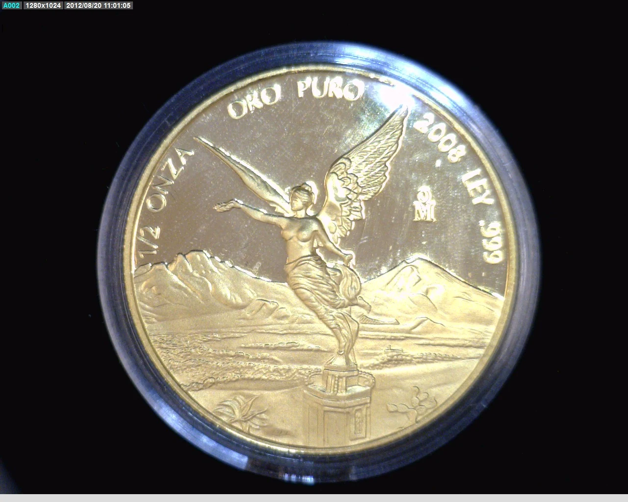 1/2 Onza Libertad Oro 2008 Proof · Reverso