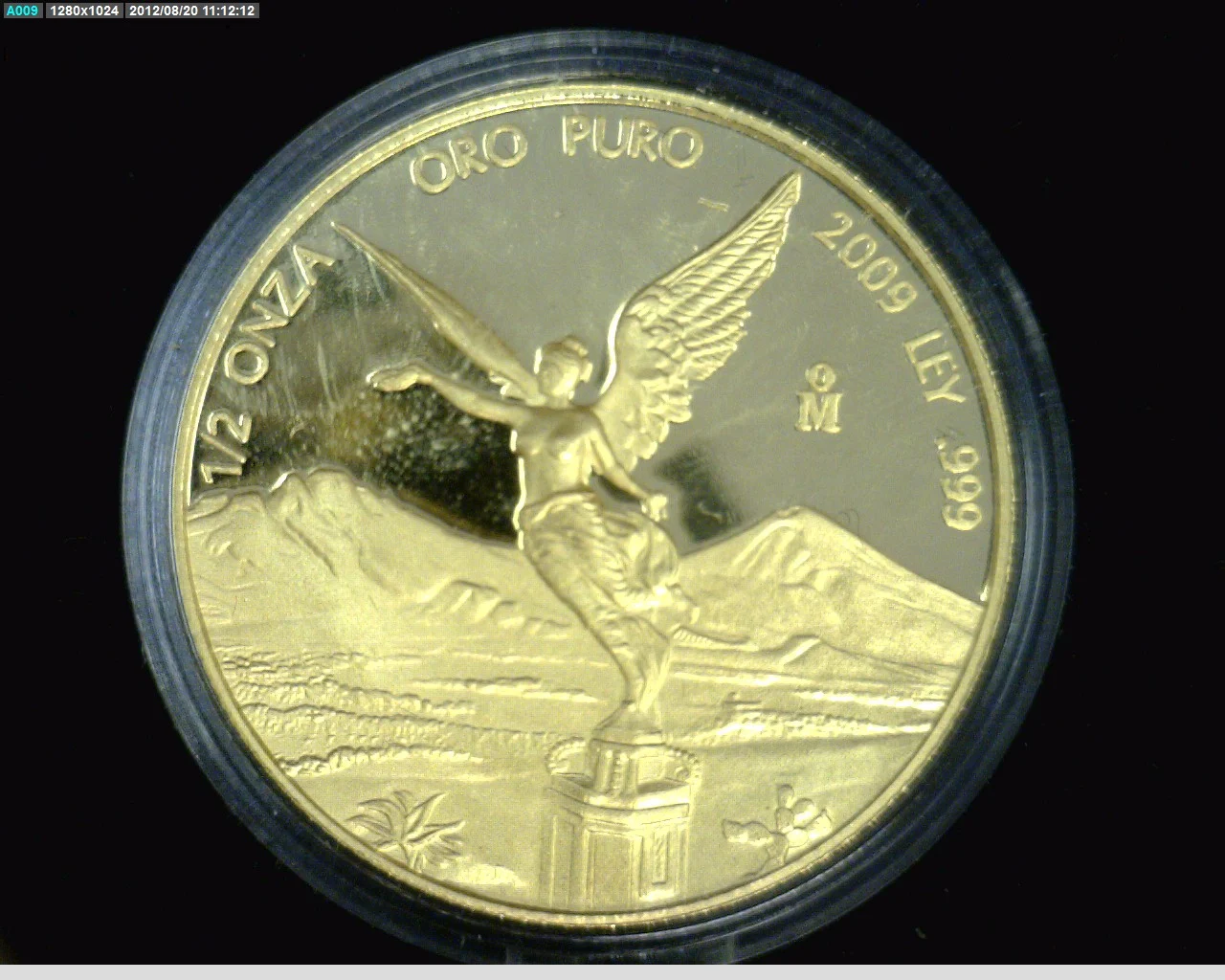 1/2 oz Libertad Oro 2009 (Espejo) · Inventario Banxico 22169 (reverso)