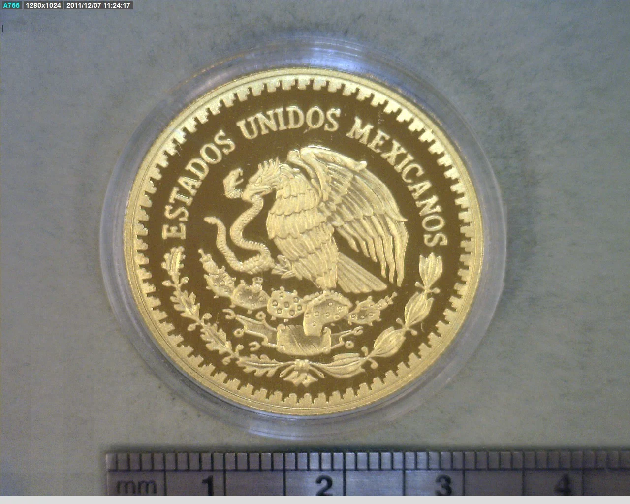 1/2 oz Libertad Oro 2010 · Inventario Banxico 22674 (anverso)