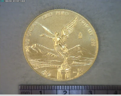 1/2 oz Libertad Oro 2010 · Inventario Banxico 22679 (reverso)