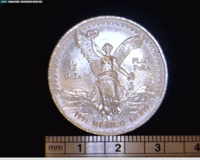 1/2 oz Libertad Plata 1991 · Inventario Banxico 17682 (reverso)