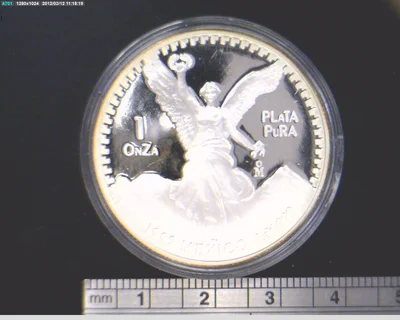1/4 oz Libertad Plata 1992 · Inventario Banxico 17776 (reverso)