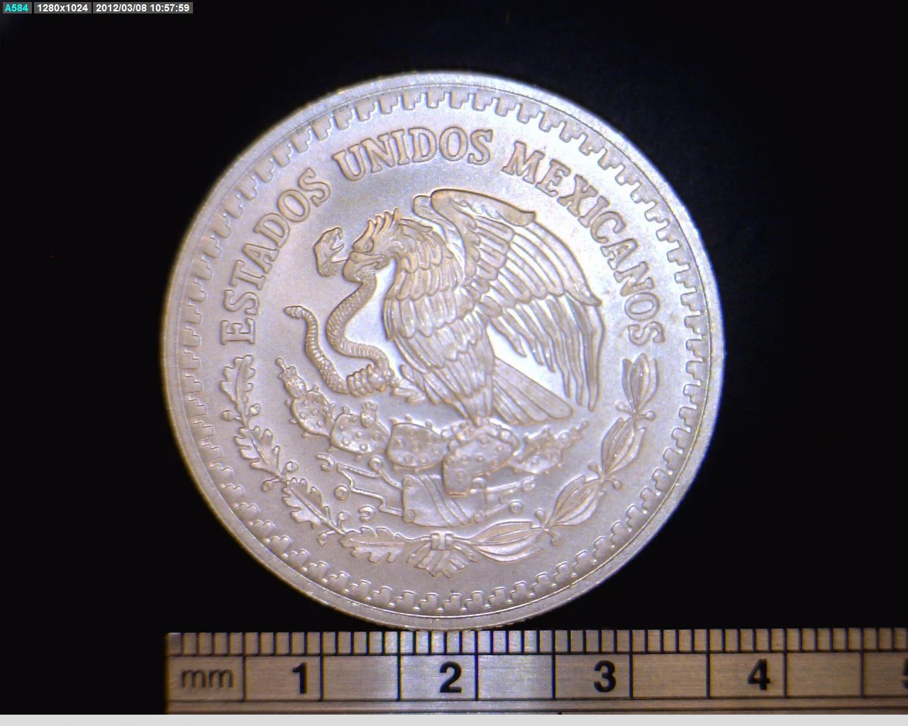 1/4 oz Libertad Plata 1993 · Inventario Banxico 17726 (anverso)