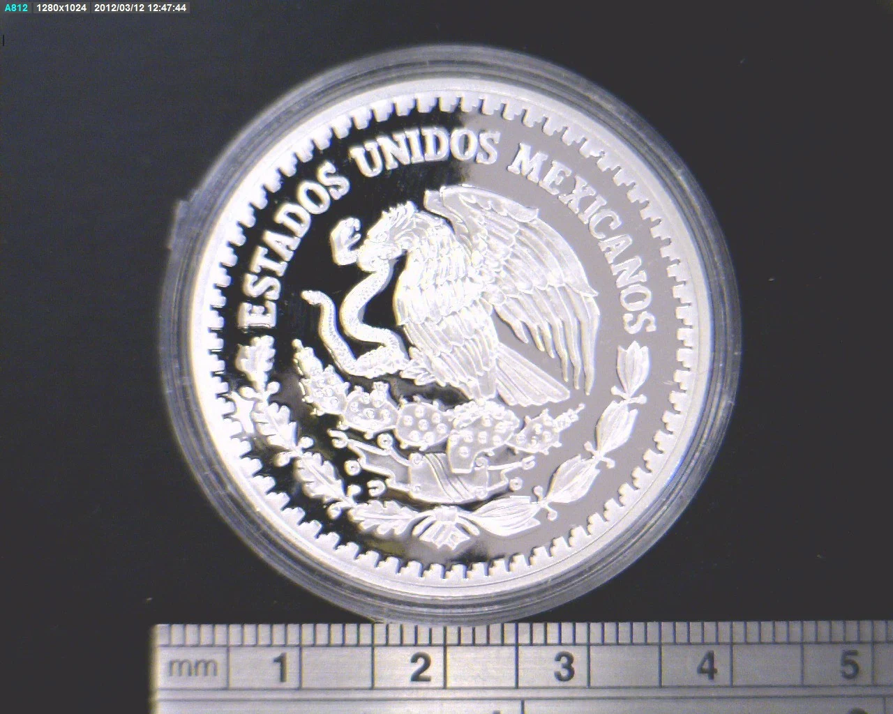 1/4 oz Libertad Plata 1993 · Inventario Banxico 17806 (anverso)