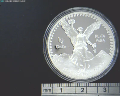 1/2 oz Libertad Plata 1993 · Inventario Banxico 17817 (reverso)