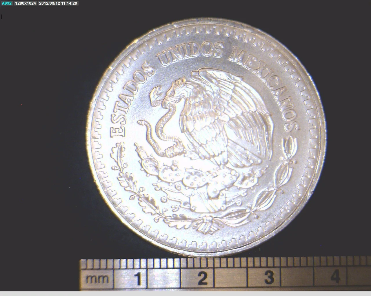 1/4 oz Libertad Plata 1994 · Inventario Banxico 17756 (anverso)