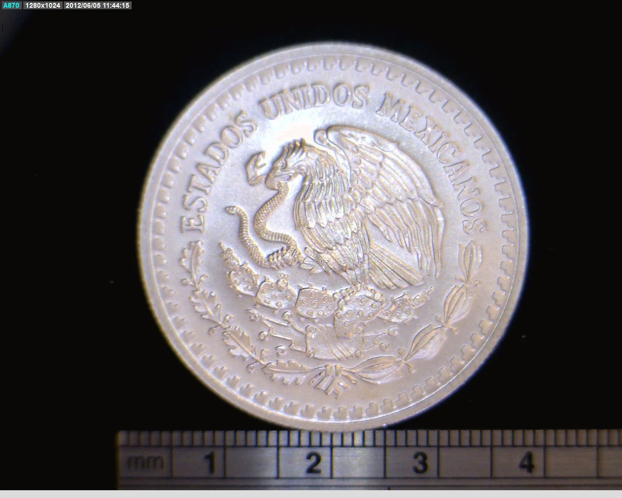 1/4 oz Libertad Plata 1995 · Inventario Banxico 19169 (anverso)