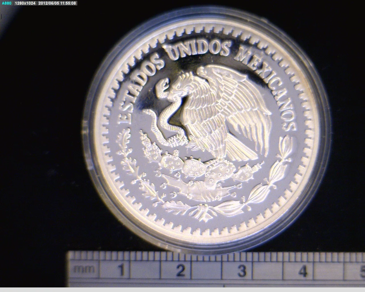 1/4 oz Libertad Plata 1995 · Inventario Banxico 19186 (anverso)