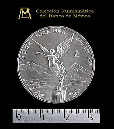 1/2 Onza Libertad Plata 2000