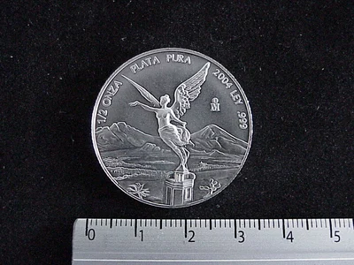 1/2 Onza Libertad Plata 2004