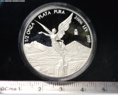 1/2 Onza Libertad Plata 2006 · Reverso