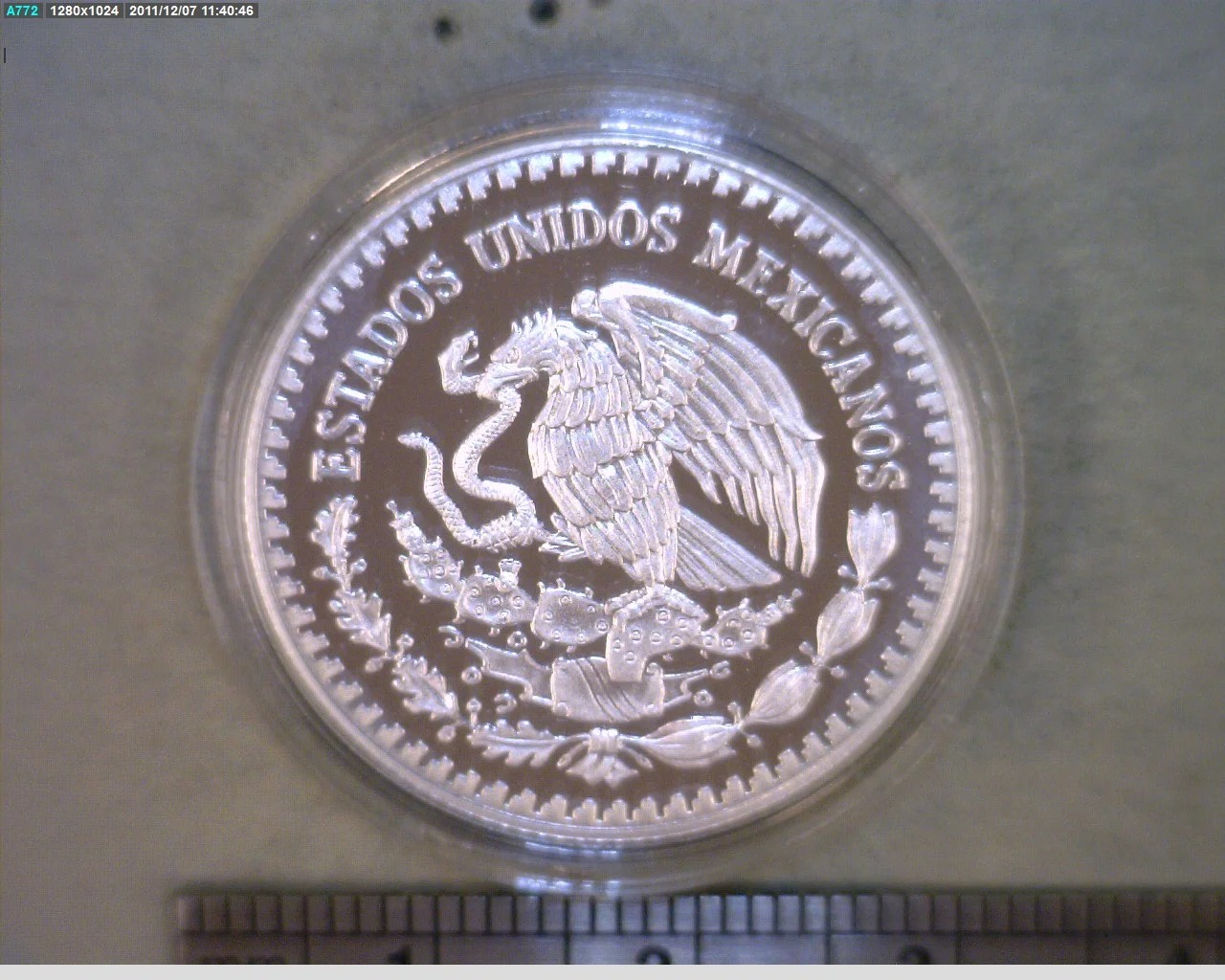 1/4 oz Libertad Plata 2010 (Espejo) · Inventario Banxico 22683 (anverso)