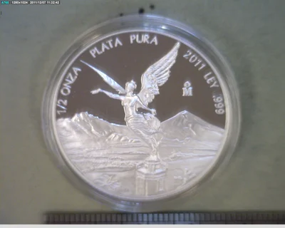 1/2 onza Libertad Plata 2011