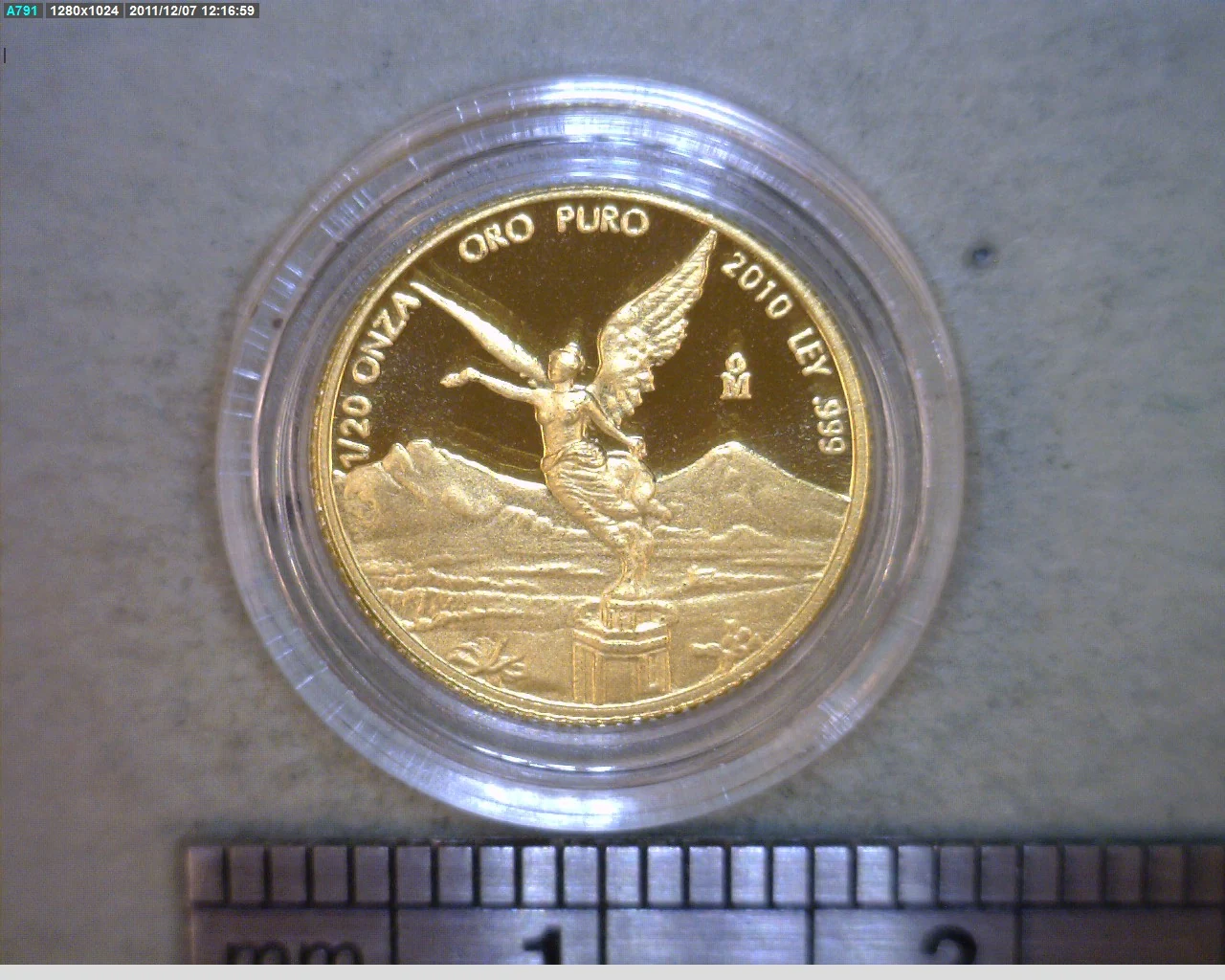 1/20 Onza Libertad Oro 2010 Proof · Reverso