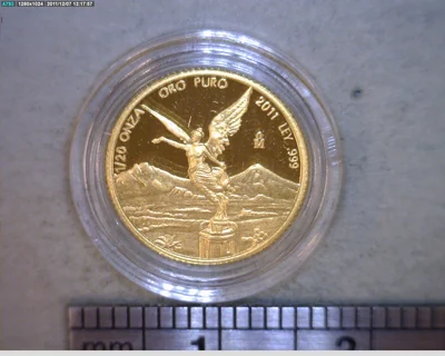 1/20 onza Libertad Oro 2011