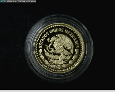 1/20 oz Libertad Oro 2013 · Inventario Banxico 23291 (anverso)