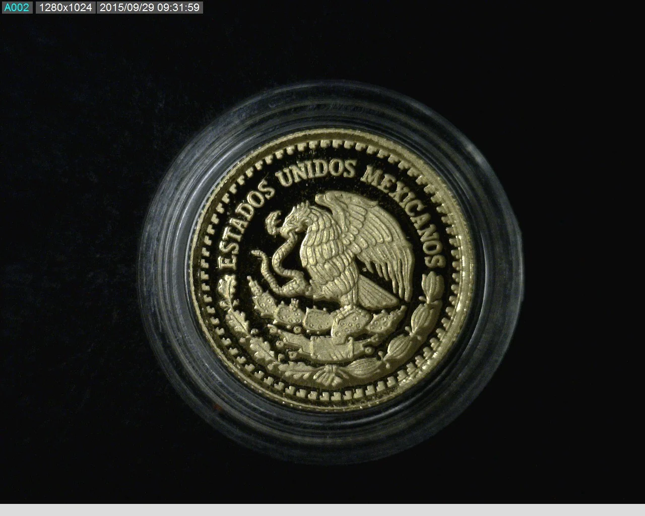 1/20 oz Libertad Oro 2013 · Inventario Banxico 23291 (anverso)