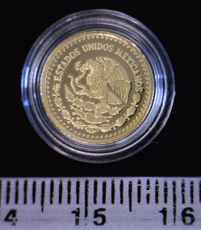 1/20 oz Libertad Oro 2014 · Inventario Banxico 23671 (anverso)