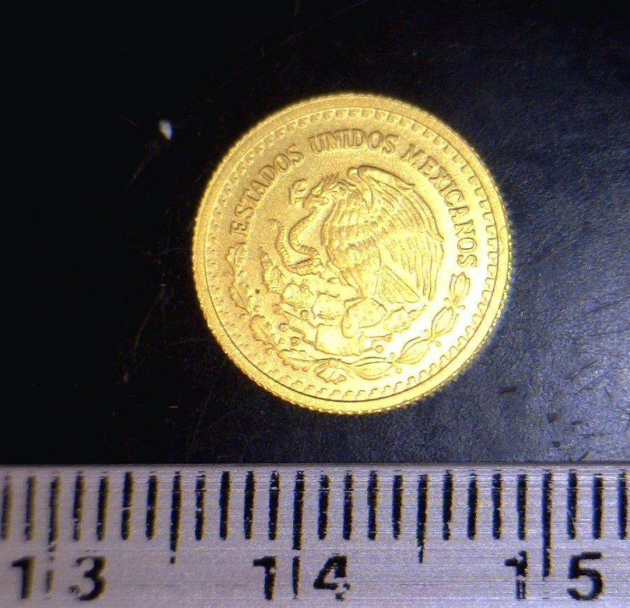 1/20 oz Libertad Oro 2015 · Inventario Banxico 23685 (anverso)
