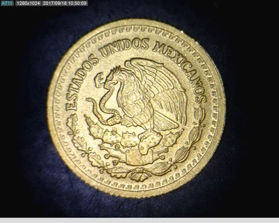 1/20 oz Libertad Oro 2017 · Inventario Banxico 23929 (anverso)
