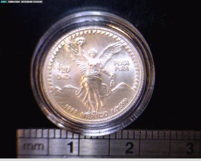 1/20 oz Libertad Plata 1995 · Inventario Banxico 19181 (reverso)