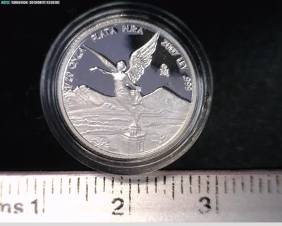 1/20 Onza Libertad Plata 2007 · Reverso
