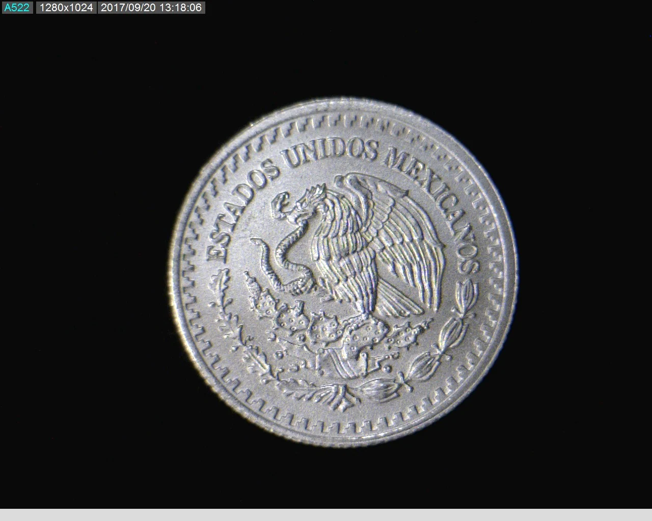 1/20 oz Libertad Plata 2017 · Inventario Banxico 23909 (anverso)