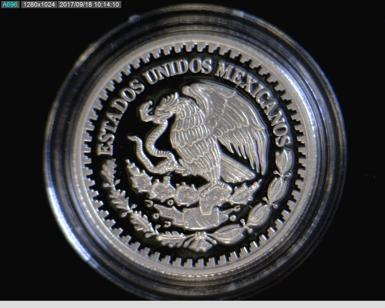 1/20 oz Libertad Plata 2017 · Inventario Banxico 23922 (anverso)