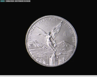1/20 oz Libertad Plata 2017 · Inventario Banxico 23909 (reverso)